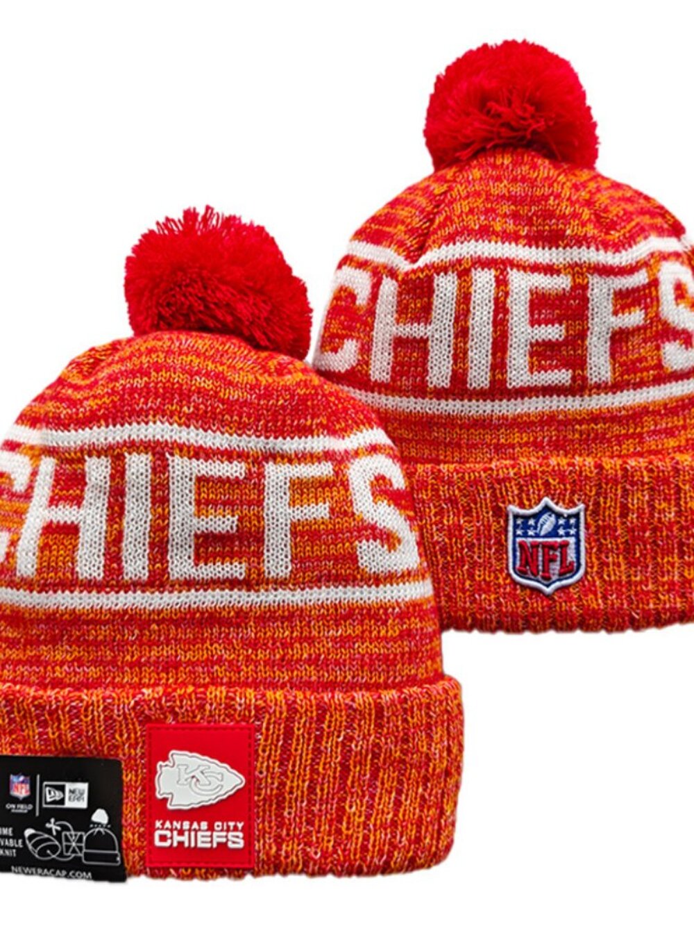 Kansas City CHIEFS Sports Knit Pom Beanie One Size Fits Most
